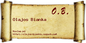 Olajos Bianka névjegykártya
