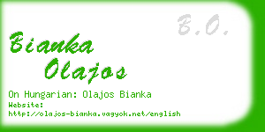 bianka olajos business card